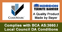 Complies with BCA AS:3660.1 and Local Council DA Conditions